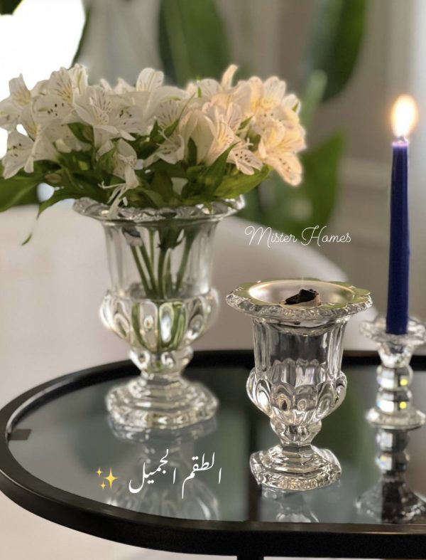 طقم الڤازا و المبخر الكرستال